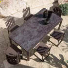 Poltroncina Pranzo da Esterno in Alluminio e Corde Design di Lusso - Julie Viadurini