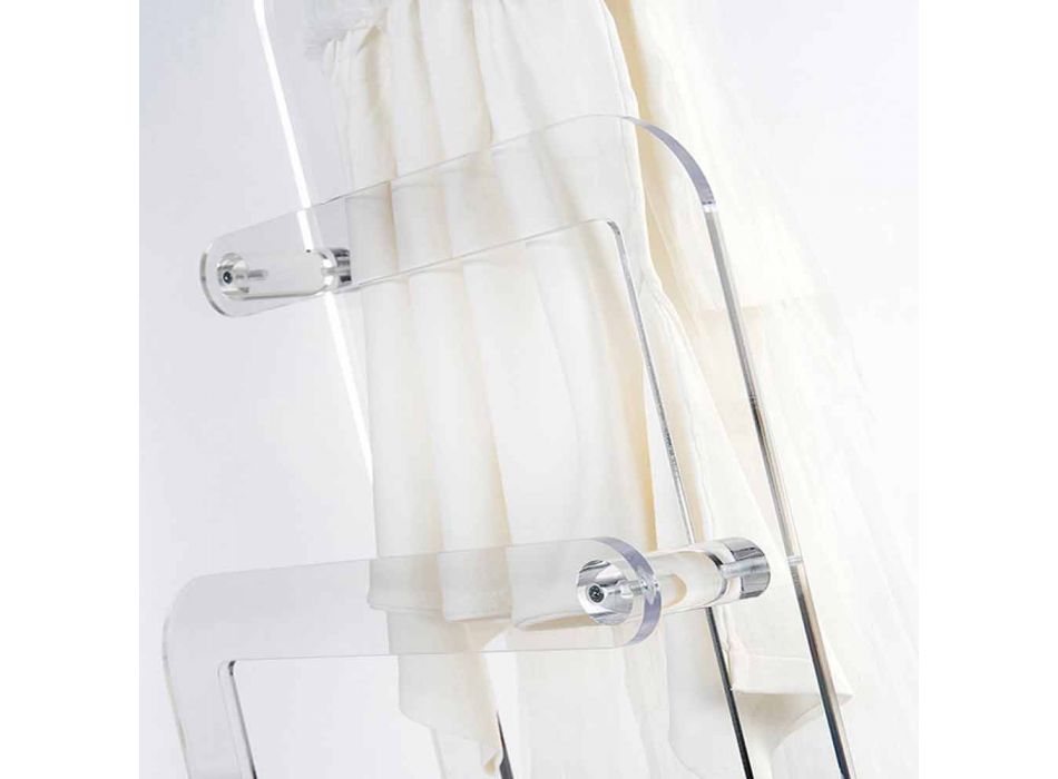 Porta asciugamani da bagno, in plexiglass PMMA Zanica Viadurini
