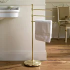 Porta Asciugamani da Bagno Vintage da Terra a 3 Bracci Design in Ottone – Brest Viadurini
