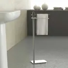 Porta Asciugamani da Terra Moderno a 2 Bracci in Ferro Made in Italy - Cali Viadurini