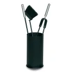 Porta Attrezzi con 3 Strumenti per la Cura del Camino Made in Italy - Cuscus Viadurini