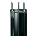 Porta Attrezzi con 3 Utensili per il Camino in Metallo Made in Italy - Bazar Viadurini