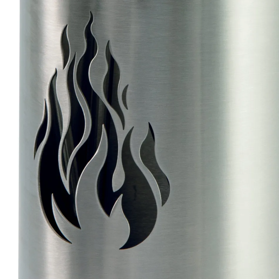 Porta Attrezzi con 4 Accessori in Acciaio Inox e Fiamma Made in Italy - Vita Viadurini