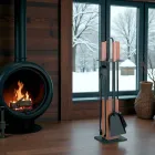 Porta Attrezzi con 4 Accessori, Manici e Struttura in Legno Made in Italy - Koi Viadurini