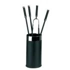 Porta Attrezzi con 4 Accessori per il Camino Inclusi Made in Italy - Serpente Viadurini