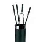 Porta Attrezzi con 4 Accessori per il Camino Inclusi Made in Italy - Serpente Viadurini