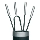 Porta Attrezzi con 4 Accessori per il Camino Inclusi Made in Italy - Serpente Viadurini