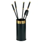 Porta Attrezzi con 4 Accessori per il Camino Inclusi Made in Italy - Serpente Viadurini