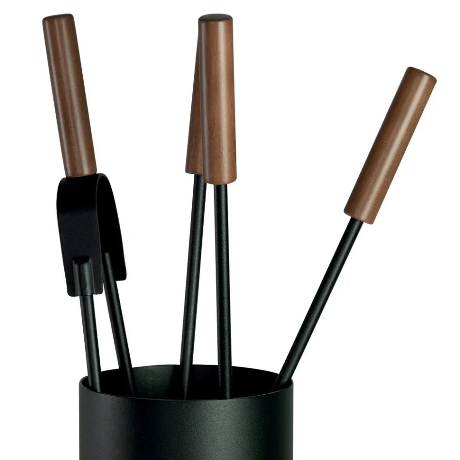 Porta Attrezzi con 4 Strumenti per la Cura del Camino Made in Italy - Fakir Viadurini