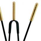 Porta Attrezzi con 4 Strumenti per la Cura del Camino Made in Italy - Fakir Viadurini