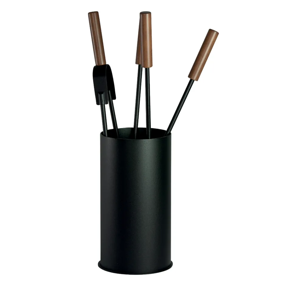 Porta Attrezzi con 4 Strumenti per la Cura del Camino Made in Italy - Fakir Viadurini