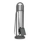 Porta Attrezzi con 4 Utensili per il Camino Made in Italy - Licaone Viadurini