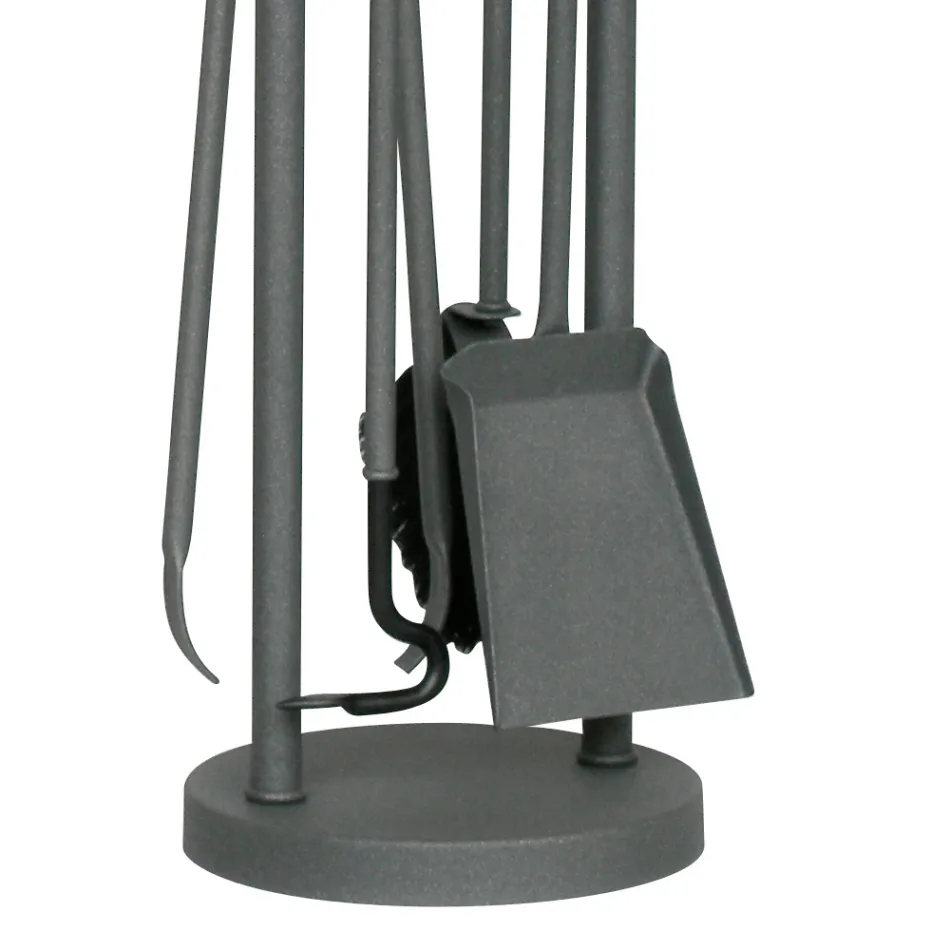 Porta Attrezzi con 4 Utensili per il Camino Made in Italy - Licaone Viadurini