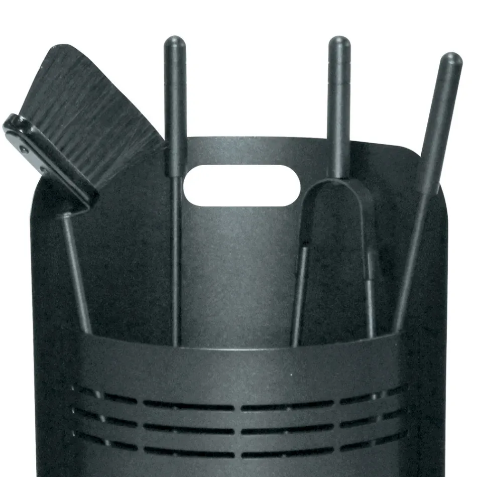 Porta Attrezzi Fisso con 4 Utensili per il Camino Made in Italy - Bonsai Viadurini