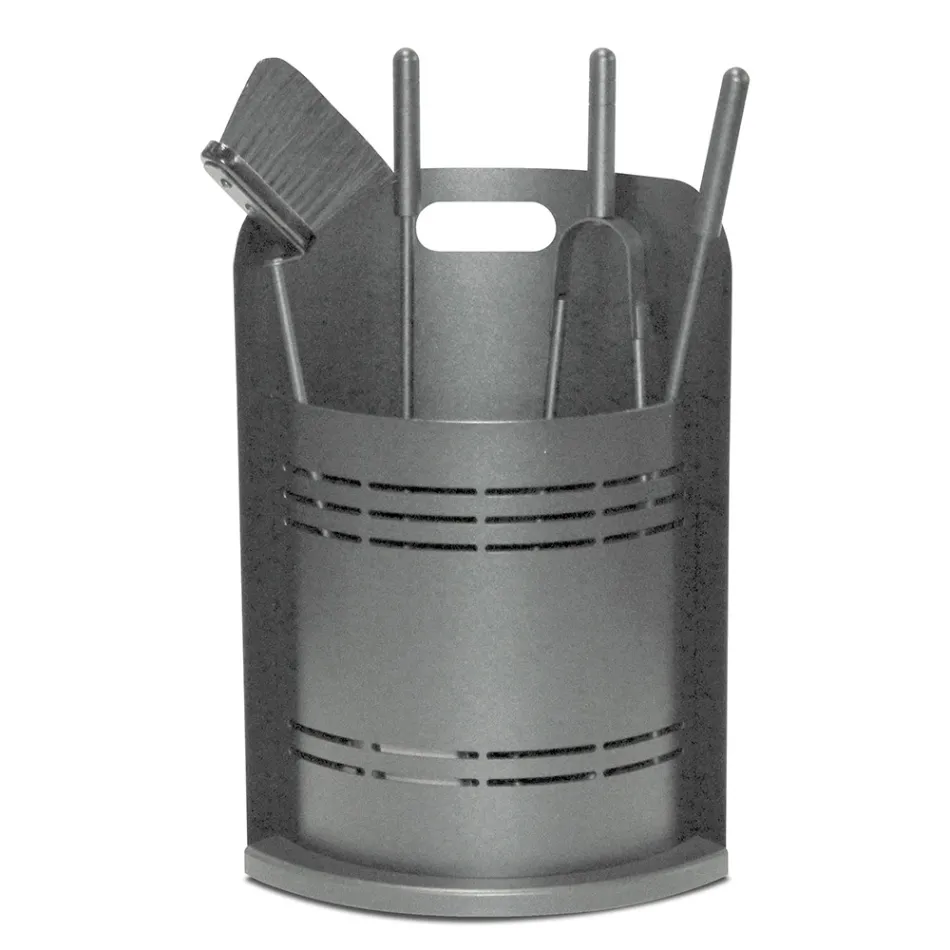 Porta Attrezzi Fisso con 4 Utensili per il Camino Made in Italy - Bonsai Viadurini