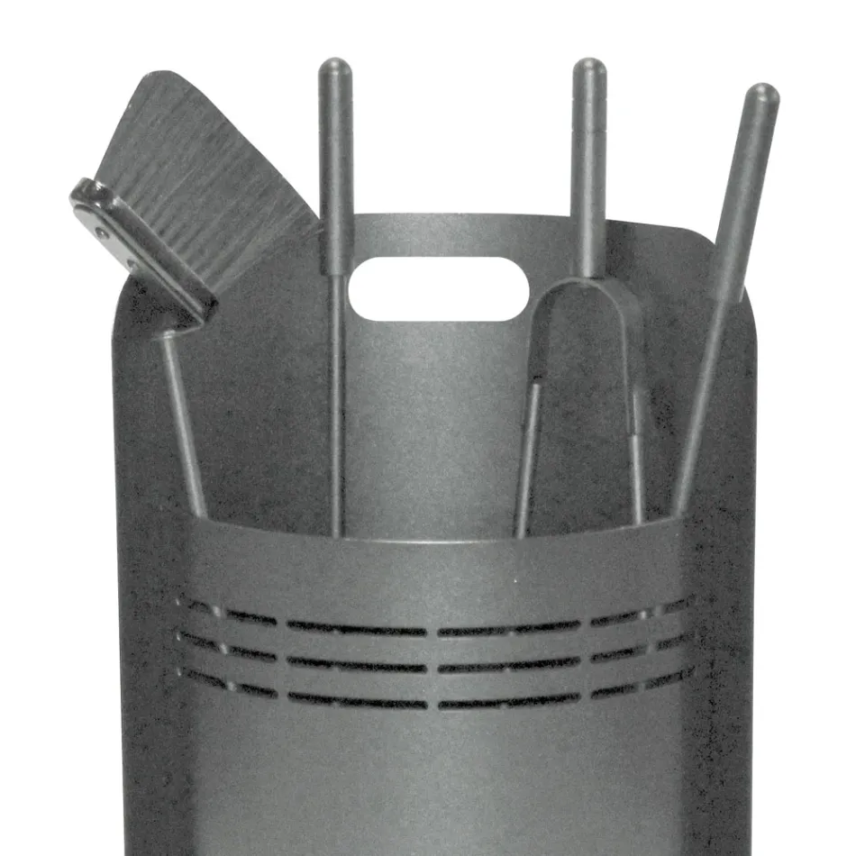 Porta Attrezzi Fisso con 4 Utensili per il Camino Made in Italy - Bonsai Viadurini
