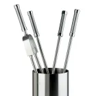 Porta Attrezzi in Acciaio Inox con 4 Accessori Made in Italy - Zaino Viadurini