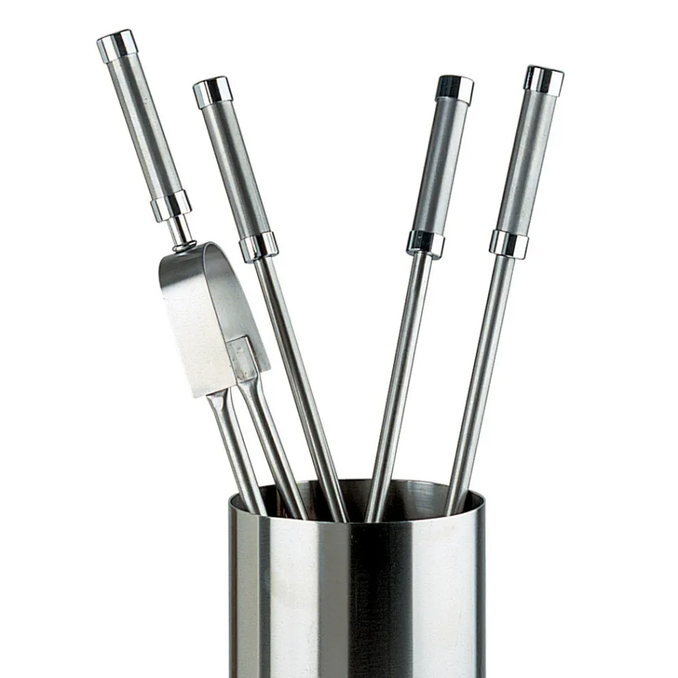 Porta Attrezzi in Acciaio Inox con 4 Accessori Made in Italy - Zaino Viadurini