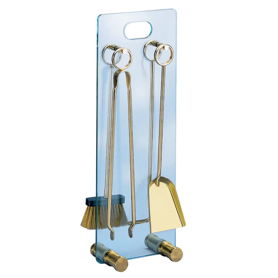 Porta Attrezzi in Cristallo Temperato con 4 Accessori Made in Italy - Zebra Viadurini