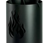 Porta Attrezzi in Metallo con 4 Accessori e Fiamma Made in Italy - Fakir Viadurini