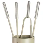 Porta Attrezzi in Metallo con 4 Accessori e Fiamma Made in Italy - Fakir Viadurini