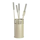 Porta Attrezzi per il Camino con 4 Utensili Inclusi Made in Italy - Merlo Viadurini