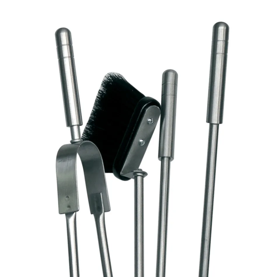 Porta Attrezzi per il Camino con 4 Utensili Inclusi Made in Italy - Merlo Viadurini