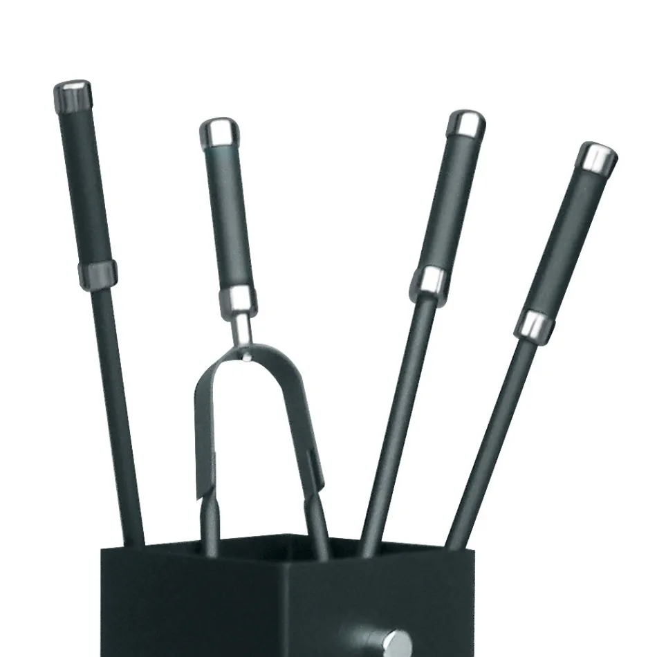 Porta Attrezzi Quadrato in Metallo e 4 Accessori Made in Italy - Iena Viadurini