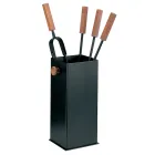 Porta Attrezzi Quadrato in Metallo e 4 Accessori Made in Italy - Iena Viadurini