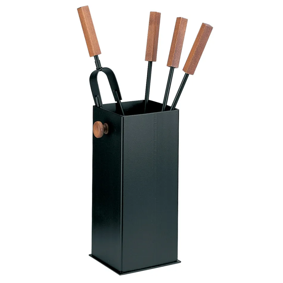 Porta Attrezzi Quadrato in Metallo e 4 Accessori Made in Italy - Iena Viadurini