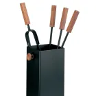 Porta Attrezzi Quadrato in Metallo e 4 Accessori Made in Italy - Iena Viadurini