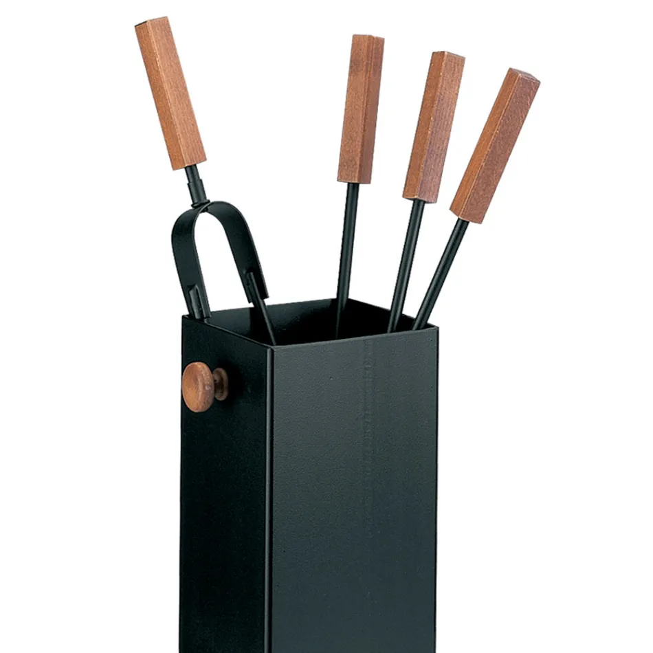 Porta Attrezzi Quadrato in Metallo e 4 Accessori Made in Italy - Iena Viadurini