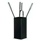 Porta Attrezzi Quadrato in Metallo e 4 Accessori Made in Italy - Iena Viadurini