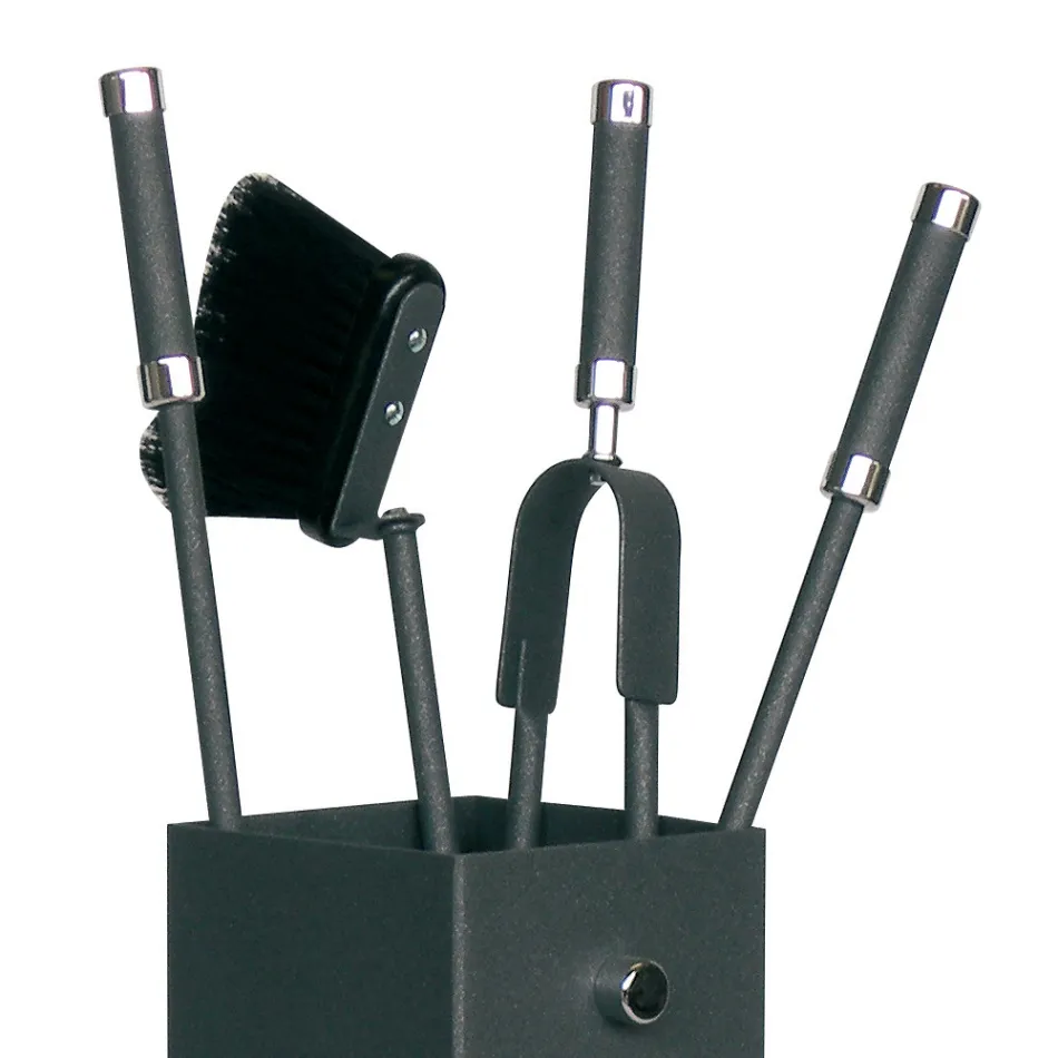 Porta Attrezzi Quadrato in Metallo e 4 Accessori Made in Italy - Iena Viadurini