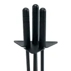 Porta Attrezzi Triangolare con 3 Utensili per il Camino Made in Italy - Tabu Viadurini