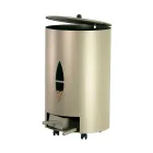 Porta Pellet con Coperchio, Scopetta e Paletta Made in Italy - Cacatua Viadurini