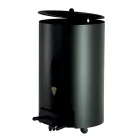 Porta Pellet con Coperchio, Scopetta e Paletta Made in Italy - Cacatua Viadurini