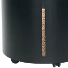 Porta Pellet con Ruote e Coperchio Realizzato in Metallo Made in Italy - Cicogna Viadurini