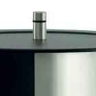 Porta Pellet con Ruote e Coperchio Realizzato in Metallo Made in Italy - Cicogna Viadurini