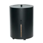 Porta Pellet con Ruote e Coperchio Realizzato in Metallo Made in Italy - Cicogna Viadurini