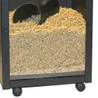 Porta Pellet in Acciaio Verniciato Nero con Plexiglass Made in Italy - Pellicano Viadurini