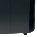 Porta Pellet in Metallo con Ruote e Coperchio in Legno Made in Italy - Bisonte Viadurini