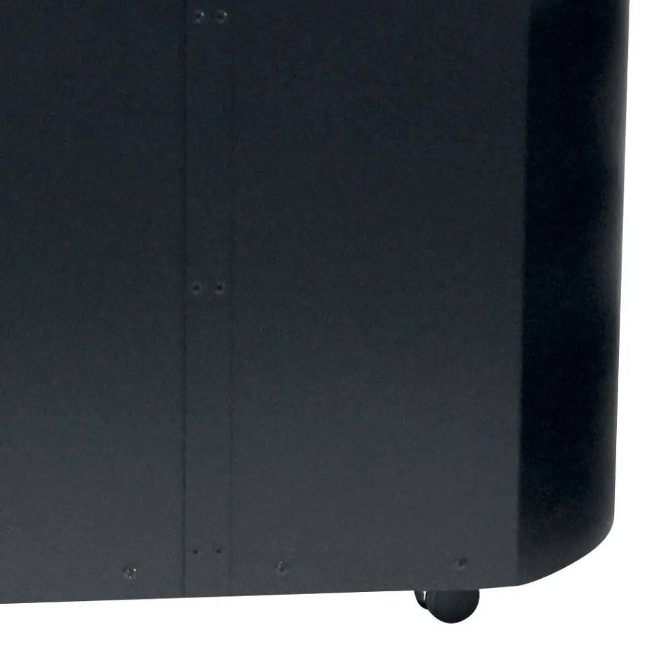 Porta Pellet in Metallo con Ruote e Coperchio in Legno Made in Italy - Bisonte Viadurini