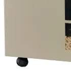 Porta Pellet in Metallo con Ruote e Coperchio Made in Italy - Gazza Viadurini