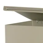 Porta Pellet in Metallo con Ruote e Coperchio Made in Italy - Gazza Viadurini