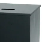 Porta Pellet Quadrato in Acciaio Verniciato Nero e Ruote Made in Italy - Pappagallo Viadurini