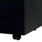 Porta Pellet Rettangolare in Metallo con 4 Ruote Made in Italy - Aquila Viadurini