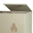 Porta Pellet Rettangolare in Metallo con 4 Ruote Made in Italy - Aquila Viadurini