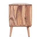 Porta Tv Design Vintage in Legno con Pomelli in Acciaio Homemotion - Ventador Viadurini