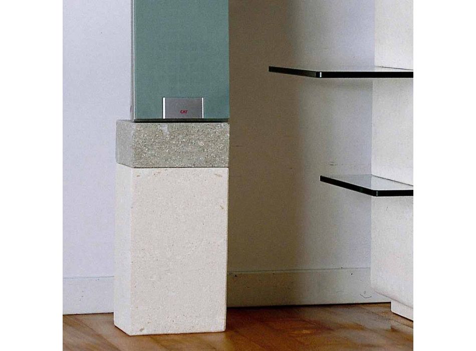 Porta Tv hi-fi in pietra e cristalli dal design moderno Xeni Viadurini
